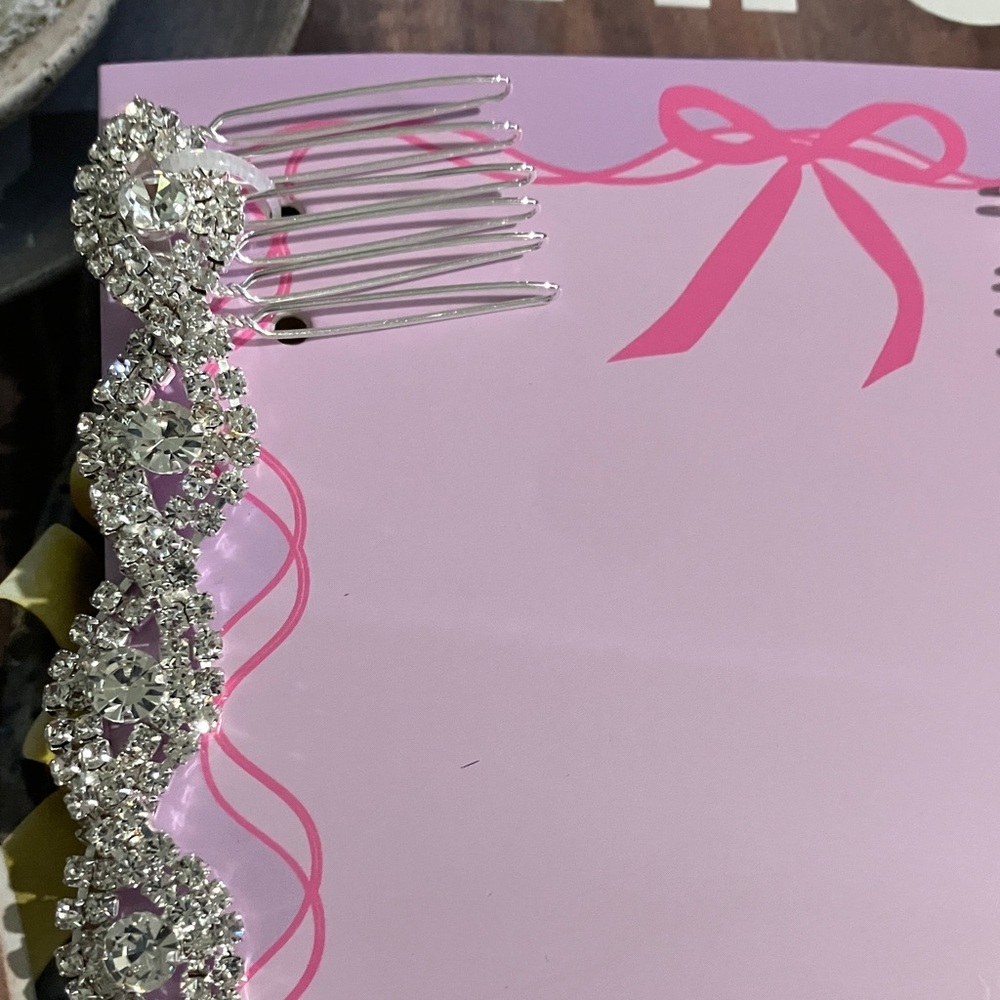 Silver Rhinestone Hair Comb - Picture 2 of 5